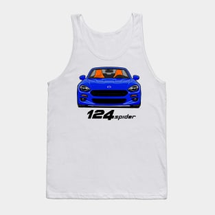 Fiat 124 Spider - Blue Tank Top